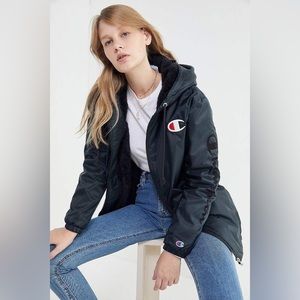 Champion x UO sold out collab sherpa lined hooded anorak jacket parka
